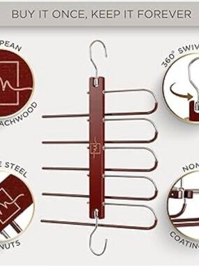 Moralve  Space Saving Pant Hanger 2 pk NIB